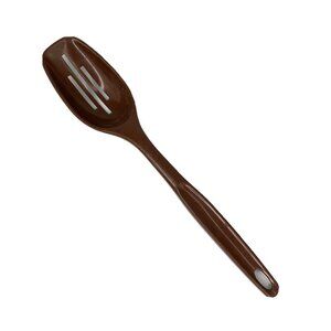 Foley Slotted Spoon Nylon Plastic Cooking Utensil Chocolate Brown Vintage